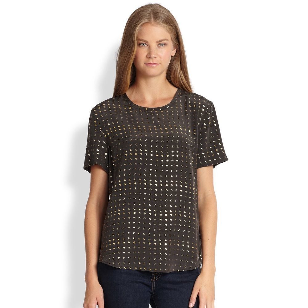 equipment black MOON PHASES 🌝 silk t shirt